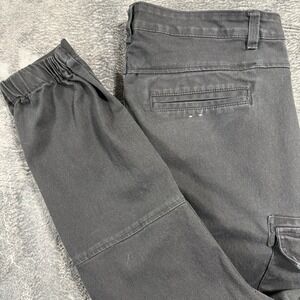 Twice Cargo Jogger Pants Mens 38 Black Slim Fit Elastic Cuff Utility Streetwear